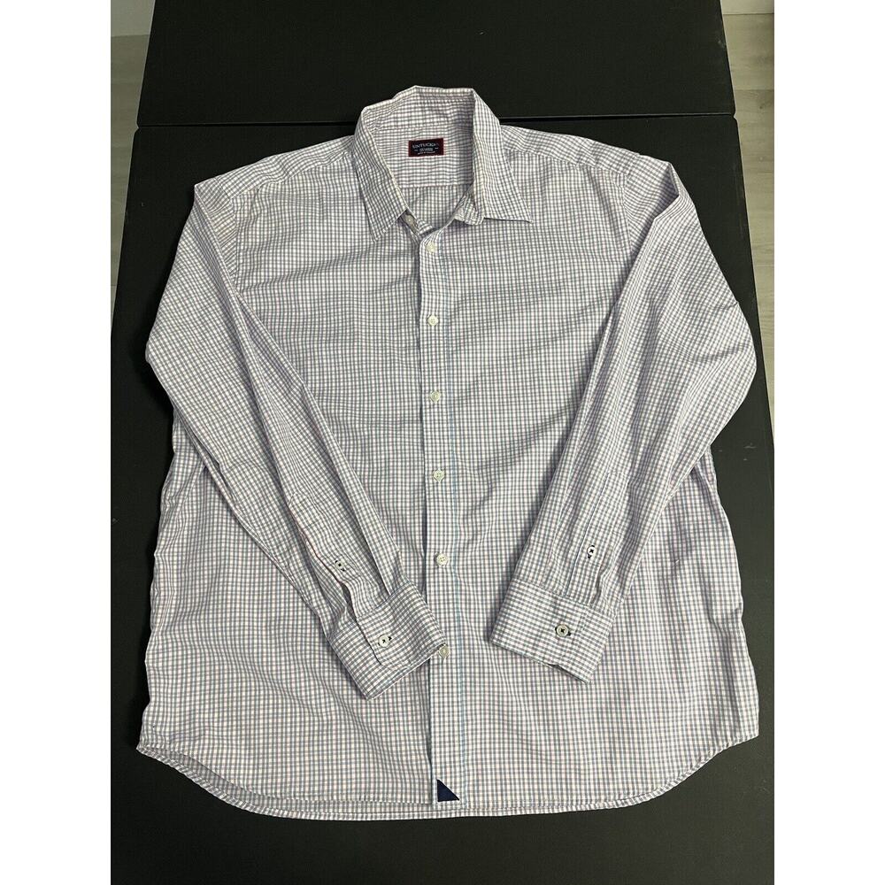 Untuckit 2XL XXL Adult Button Shirt Long Sleeve Colorful Plaid Casual Mens